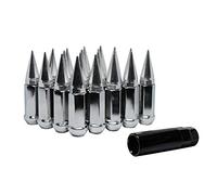 Spike Lug Nuts 32 Pc Installation Kit 14x1.5 Chrome for Dodge 2012-2024 RAM 2500 3500 Dually Heavy Duty 8x6.5 8 Lug