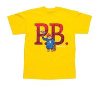 SPIKE Paddington Bear Kids T-Shirt, Yellow, Size 9-10, Unisex, Short Sleeve, Machine Washable, Paddington Bear Gift for Kids, Birthday, Graphic Design, Cotton Comfort