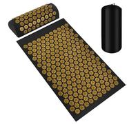 Spike Set - Flower Massage Mat with Contoured Pillow, Shell Core and Removable Cover | Stimulating Pressure Point Relief Set