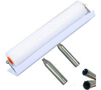 Spiked Aeration Roller Brush, Spiked defoaming Mortar Composite Roller, 20in/500mm Long, Large, for Cement and Latex Leveling, self-Leveling Floor, with 21mm Spikes and Full Coverage Splash Guard