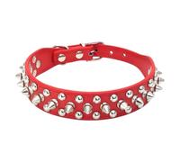 Spiked Dog Collar for Dogs Cats PU Leather Chew Proof Spike Collar Metal | Chew Proof Spike Collar for Dogs Cats PU Leather Rivet Spike Puppy Collars for Small Medium Large Pets Like Frenchie Bulldog