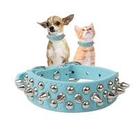 Spiked Dog Collar Small Spike Cat Collar Studded Collars Light Blue S