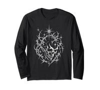 Spiked Filigree Dark Goth Skull Long Sleeve T-Shirt