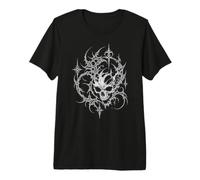 Spiked Filigree Dark Goth Skull Premium T-Shirt