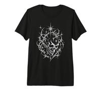 Spiked Filigree Dark Goth Skull Premium T-Shirt