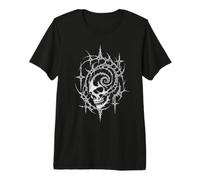 Spiked Filigree Dark Goth Skull Premium T-Shirt