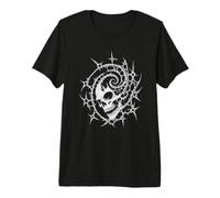 Spiked Filigree Dark Goth Skull Premium T-Shirt