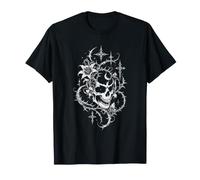 Spiked Filigree Dark Goth Skull T-Shirt
