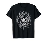 Spiked Filigree Dark Goth Skull T-Shirt