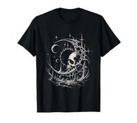 Spiked Filigree Dark Goth Skull T-Shirt