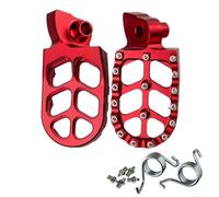Spiked Grip Foot Rests CNC Aluminum For Motocross(Red)