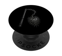Spiked Heart Flail - Dark Aesthetic Medieval Chain Weapon Ar PopSockets Adhesive PopGrip