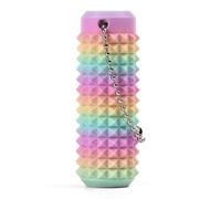 Spiked keyring Keychain, Portable Pocket Mini Fidget Novelty FingertipToy for Adults, 3D Anxiety Relief Keychain C