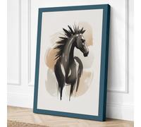 Spiked Mane Minimalist Canvas Wall Art Print 30x20 Inch