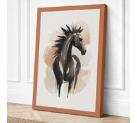 Spiked Mane Minimalist Canvas Wall Art Print 30x20 Inch