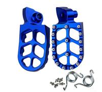 Spiked Motorcycle Foot Pegs CNC Aluminum Alloy Black(Azure)