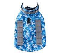 Spiked Small Dog Harness, Reflective Dog Harness with Removable Spikes, Lightweight & Breathable Pet Vest with D-Ring, Anti-Bite & Predator Protective Dogs Vest for Hiking Training (Blue, S)