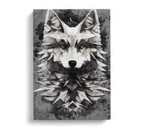 Spiked Wolf Canvas Wall Art Print 30x20 Inch