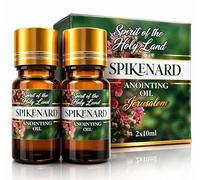 Spikenard Anointing Oil from Jerusalem 2 Bottles x 10 ml Biblical Nard Devotional Oil for Prayer & Blessing Holy Land Religious Gift Box