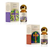 Spikenard, Frankincense and Myrrh Anointing Oil Pack, 9ml x 2, Aromafume | Blessings from The Holy Lands | Blessed Olive Oil from Jerusalem | Biblical Spices | Natural Ingredients | Holy Oil