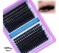 Spikes Lash Clusters 80D+100D Volume Eyelash Clusters Spiky Cluster Eyelash Extensions 6-21mm Fluff Lash Extension D Curly Wispy Individuals Lashes DIY Thick Cluster Lashes with Bottom Lashes 238Pcs