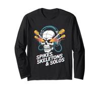 Spikes Skeletons & Solos Punk Rock Music Long Sleeve T-Shirt