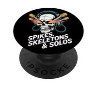 Spikes Skeletons & Solos Punk Rock Music PopSockets Adhesive PopGrip