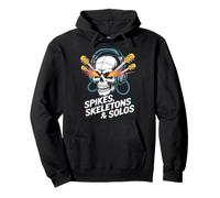 Spikes Skeletons & Solos Punk Rock Music Pullover Hoodie