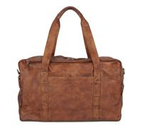 Spikes & Sparrow Women's Weekender Travel Bag Real Leather Cognac 28 L 021824, Cognac, standard size