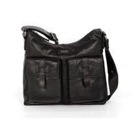 Spikes & Sparrow Women Arizona Shoulder Bag, Black, 28 x 10 x 28 cm