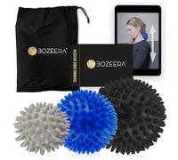 [Spikey Massage Ball Set] 3 x Spiky Ball - Spiky Massage Balls 6,7 & 9 CM - Spikey Ball Hard and 2X Medium, Includes Free Video Instructions, Booklet & Bag - Premium Set