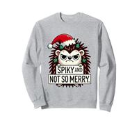 Spiky and Not So Merry Grumpy Hedgehog Christmas Funny Sweatshirt