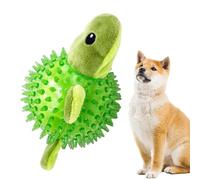 Spiky Dog Ball: Aggressive Natural Rubber Chew Ball, Squeaky Dog Toy Balls | Multipurpose Floating Dog Toy with Frog/Hedgehog Pointed Ball,