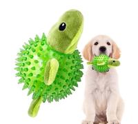 Spiky Dog Ball - Squeaky Strong Bouncing Bite Puppy Teeth Toy, Floating Durable Interactive Dog Ball, Fun Play Accessory | Training Exercise Fetch Playtime Toy for Small Medium Large Dogs