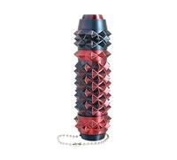 Spiky Fidget Keychain with Clicker Button and Spinner, Silicone, Colour Changing, Sensory Toy for Adults and Teens, Silent Stimming Roller, Pack of 5 (D)