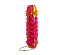 Spiky Fidget Keychain with Clicker Button and Spinner, Silicone, Colour Changing, Sensory Toy for Adults and Teens, Silent Stimming Roller, Pack of 5 (C)