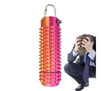 Spiky Grip Pie Stim Keychain, 3D-Printed Sensory Grip Tools, Anti-Stress Stimulation Fidget Item, Tactile Self-Regulation Aid, Set Of 3, Assorted Colors For Teens Adults Classroom Travel Home Workplac
