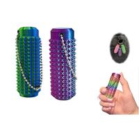 Spiky Grippie Stim Keychain, 2Pcs Pain Fidget Sensory Toys Spiky Grippie Stim Tool for Relaxation & Focus Anxiety Novelty Gifts for Friends Coworkers (purple+green)