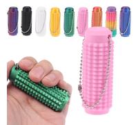 Spiky Grippie Stim Keychain, Anxiety Relief Fidget Keychain, Spiky Grippie Roller Stim Keyring, Portable Mini Roller Massage Keyring, Spiky Hard Pendant Novelty Gifts for Focus