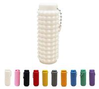 Spiky Grippie Stim Keychain, Anxiety Relief Pain Stim Bumpy Fidget Keychain, Stress, ADHD, Venting Key Pendant, Pocket Mini Fidget Toy, Little Ouchies Fidget, Novelty Gifts for Friends (White)