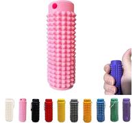 Spiky Grippie Stim Keychain, Anxiety Relief Pain Stim Bumpy Fidget Keychain, Stress, ADHD, Venting Key Pendant, Pocket Mini Fidget Toy, Little Ouchies Fidget, Novelty Gifts for Friends (A-pink)