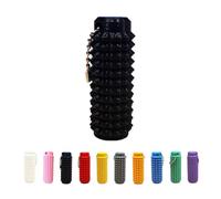 Spiky Grippie Stim Keychain,Calming Keychain, Fidget Keychain, Spiky Hard Massage Keychain for Relieve Stress(Black)