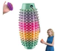 Spiky Grippie Stim Keychain,pain Stimming Fidgets Toy,fidget Pain Keychain Toy,3d Sensory Roller,Roller Massage Sensory Stress Reliefs Toys for Adults, Kids-A