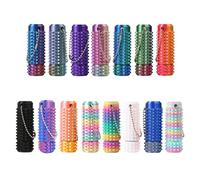 Spiky Grippie Stim Keychain Set,Anxiety Relief Pain Stim Bumpy Fidget Keychain,Stress,ADHD,Pocket Mini Fidget Toy,Little Ouchies Fidget,Novelty Gifts for Friends Colleagues Classmates (Set B-15pcs)