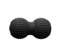 Spiky Massage Ball Roller - Hard Peanut Massage Ball for Plantar Fasciitis Recovery, Trigger Point, Deep Tissue, Myofascial Release, Tension and Foot Pain Relief, Black