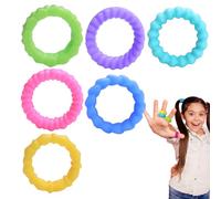 Spiky Sensory Ring | 6Pcs Acupreessure Rings | Silent Anxiiety and Stress Relief Fidget Ring Set | Stress Reducer Rings Toys Set of 6 - Spiky Riings Silent Streess Reducer Fidgets Riing for Kids Teens