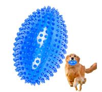 Spiky Squeaker Ball Puppy Chew Training Toy - Interactive Pet Play, Soft Rubber Teeth Assistance, Loud Entertainment Ball Active Dogs | Medium Large Breed Indoor Outdoor Play Chew