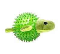 Spiky Squeaky Dog Ball, Dog Toy with Spiked Ball, Frog/Hedgehog Spiked Ball, Floating Dog Toy, Stuffed Dog Toy, Indestructible Pet Toy for Medium Size