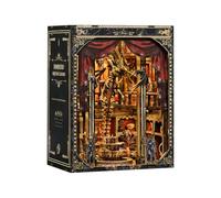 Spilay Book Nook Kit for Adults, Dragon Lair DIY Miniature Bookshelf Insert | Miniature House Kit with LED, 3D Wooden Puzzle Model, Desk and Bookshelf Decor, Relaxing Craft Project, Creative Gift