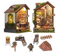 Spilay DIY Book Nook Kit - 3D Wooden Dollhouse Booknook with LED Lights, Handmade Craft Puzzle Gift for Adults, Birthday Christmas Valentine's Day - House of Butterflies - SQ60